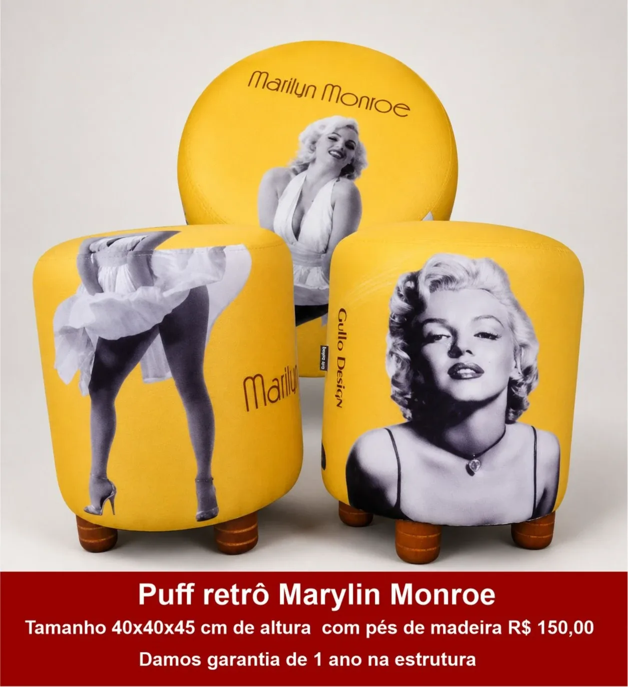 Puff Retrô | Marylin Monroe (Promoção: R$120,00) — foto 2 de 2