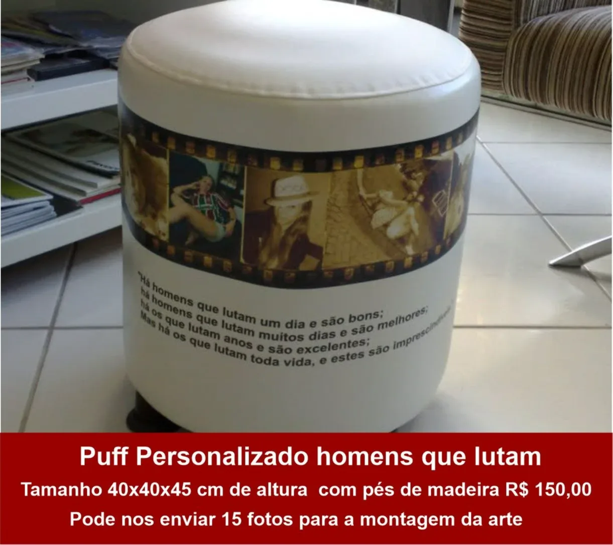 Puff Personalizado | Homens Que Lutam (Promoção: R$120,00) — foto 2 de 2